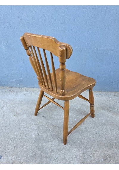 Vintage Masif Ahşap Sandalye 1 Adet Ac08 Çok Renkli