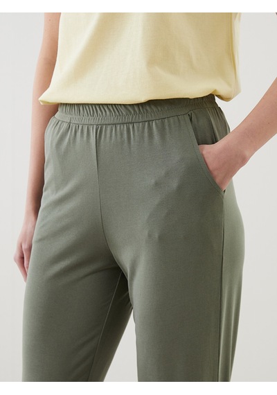 Lcwaıkıkı Classic Haki Beli Lastikli Kadın Jogger Eşofman Altı