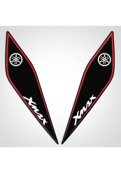 Yamaha Xmax 250 2014-2017 Far Üstü Far Kaşı Pad Siyah Kırmızı