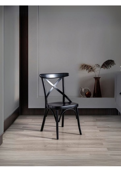 Gazzini Thonet Ahşap Sandalye Siyah