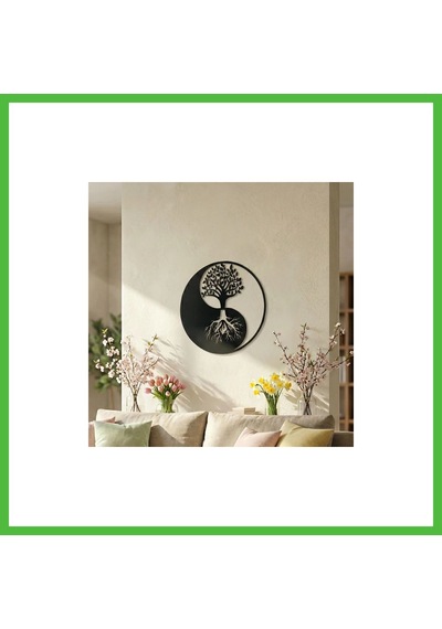 Vaveni Yin Yang Hayat Ağacı Duvar Tablosu Mdf Lazer Kesim Modern Spiritüel Duvar Süsü Arz