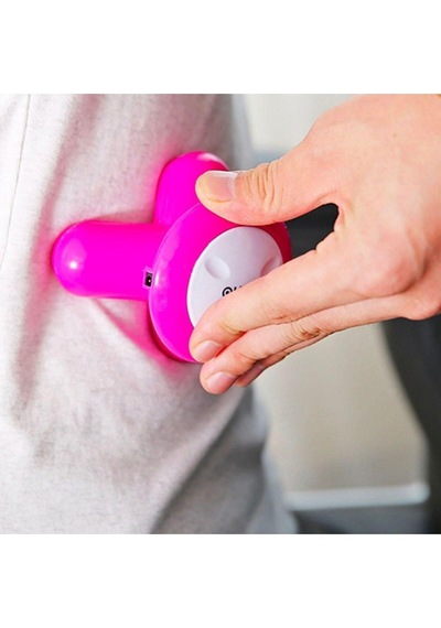 3 Başlıklı Titreşimli Usb Şarjlı Mini El Masaj Aleti Beyaz