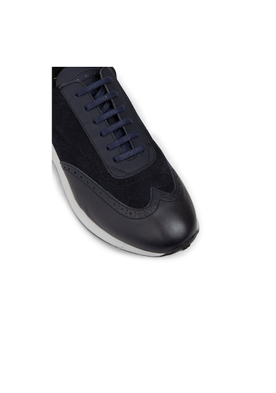 Deery Hakiki Süet Lacivert Erkek Sneaker Ayakkabı - 00750Mlcve04 Lacivert