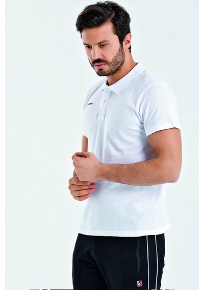 Beyaz Uhlsport Erkek Günlük Polo T-shirt Marvin M 3201124 Beyaz