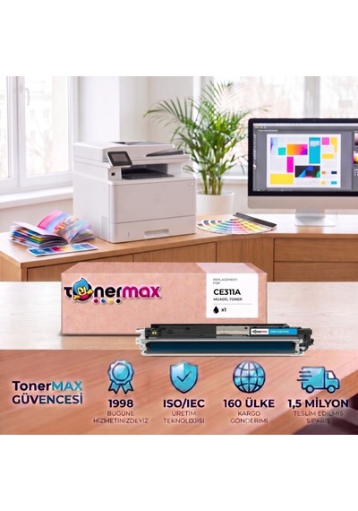 Hp Laserjet Pro Cp1025nw Ce311a Mavi Uyumlu Toner Çipli 1.000 Sayfa