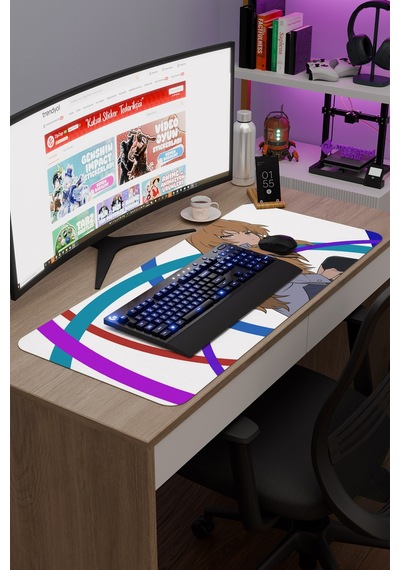 Toradora Anime V2 - 90x40 Xxl Gaming Kauçuk Kaymaz Taban Mouse Pad Fare Altlığı