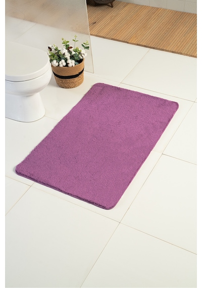 Buççin Online Mağaza Akrilik Uni Mor 60x100cm Tekli Banyo Paspası , Halı Akrilik Kalın 12 Mm + Mor Çok Renkli