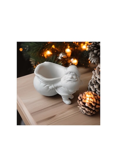 Yılbaşı Noel Kendin Boya Hobi Noel Baba Saksı Kalemlik Çerezlik Mumluk