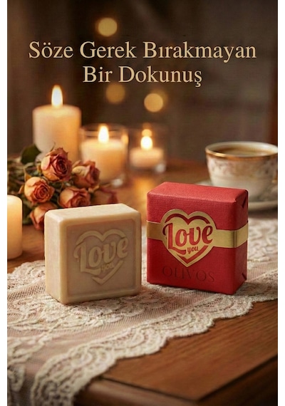 Olivos Love You Orkide Kokulu %100 Saf Zeytinyağlı Sabun 150 Gr El Yapımı, Paraben, Sls & Sles İçermez Orkide
