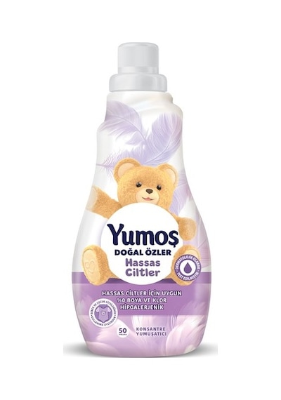 Yumoş Doğal Özler Hassas Ciltler İçin Çamaşır Yumuşatıcısı 1200 ML