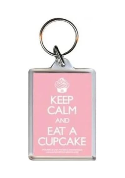 Anahtarlık Keep Calm And Eat A Cupcake Akrilik