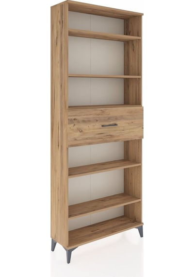 Arges Dolap 5 Raflı Tek Çekmeceli 88x30x221 Çam-çam Atlas Çam