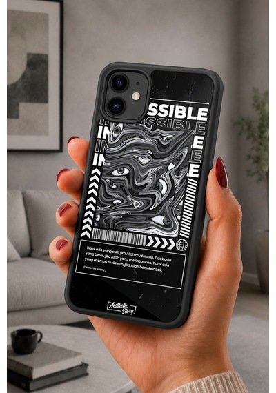 İphone 11 Uyumlu İmkansız Desenli Kamera Korumalı Darbelere Dayanıklı Kılıf 1157-imkansız-iphone11