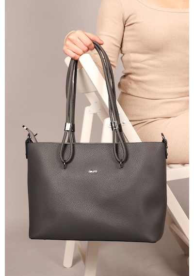Walkenzo 6753 Kadın Yavru Ek Çantalı El & Omuz Çantası Siyah