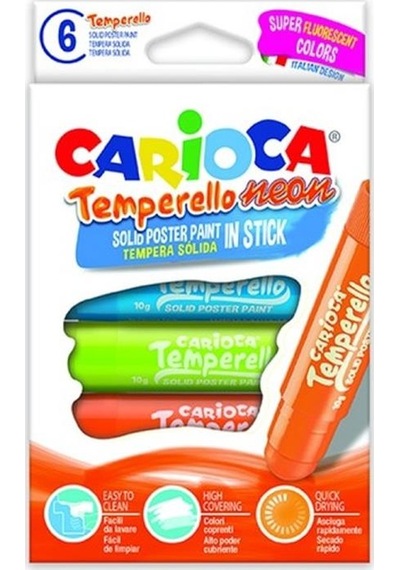 Carioca Temperello Stick Poster Boya Kalemi Neon 6 Renk