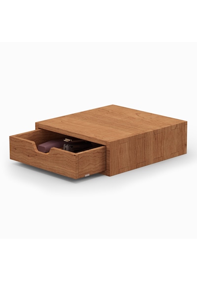 Desna Tek Katlı Tek Çekmeceli Dolap - Kiraz 18 Cm Uzunluk X 19 Cm Derinlik X 5.8 Cm Woodsaka Doğal Ahşap