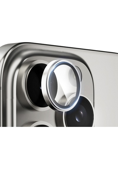 Apple Uyumlu iPhone 16 Pro / 16 Pro Max Alüminyum Seri Kamera Lens Koruyucu Gri Gri