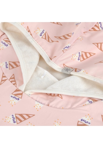 Lassig Uv Korumalı Plaj Çocuk Panço Ice Cream Pale Pink Pembe