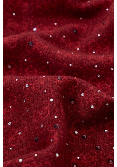 Guess Jewels Logolu 65 X 180 Cm Şal Aw5658pol03 Kadın Şal Aw5658 Pol03 Bur Bordo