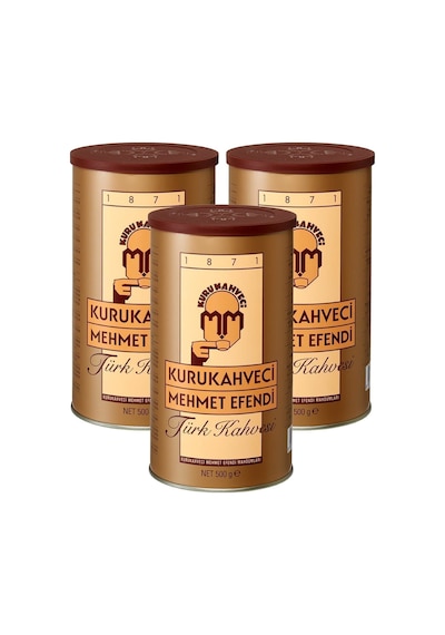 Kurukahveci Mehmet Efendi Türk Kahvesi 500 G Teneke Ambalaj X 3 Adet