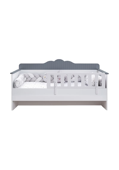 Karyola, Flower Montessori Karyola - Antrasit + 1 Adet Comfort Yatak