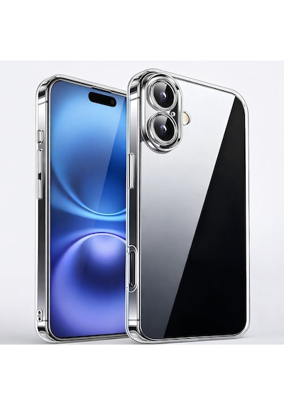 Apple iPhone 16 Uyumlu Kılıf Şeffaf Kamera Korumalı 3d