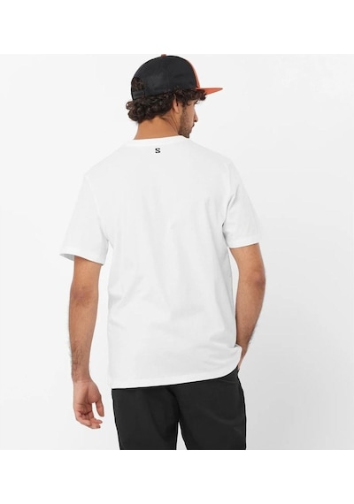 Salomon Runnıng Graphıc Ss Tee M Whıte// Koşu T-shırt Lc2218900 001