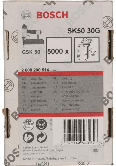 Bosch - Gsk 50 Çivisi 30 Mm 5000li 2608200514