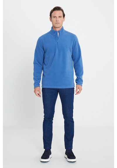 AC&Co / Altınyıldız Classics Anti-Pilling Tüylenme Yapmayan Bato Yaka Erkek Polar Sweatshirt Indigo İndigo AC&Co / Altınyıldız Classics Anti-Pilling Tüylenme Yapmayan Bato Yaka Erkek Polar Sweatshirt Indigo İndigo