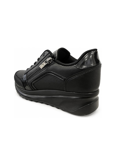 Wickers Dolgu Tabanlı Fermuarlı Sneaker Siyah