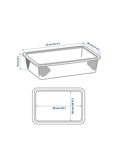 Ikea Trofast Saklama Kutusu, Açık Yeşil-gri, 42x30x10 Cm