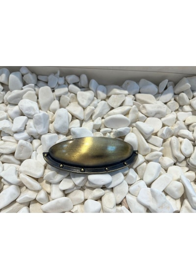 Çanak Metal Kulp 64mm Antik Sarı Dolap Kapak Modern Çekmece Mobilya Tv Ünite Komidin Tas Midye Antrasit - Sarı