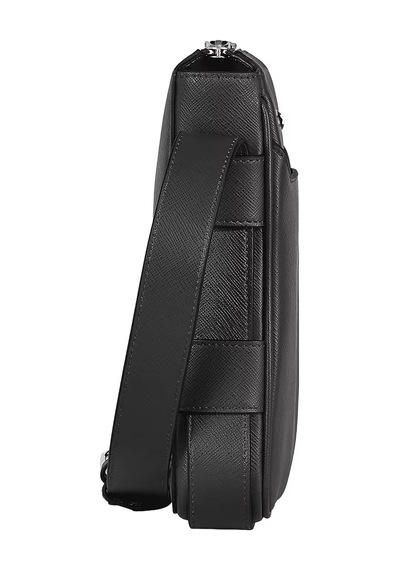 Montblanc Sartorial Deri Dikey Çapraz Çanta 221560 Siyah