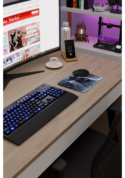 Capitano Genshin Impact Anime Oyuncu V4 - 22x18 Gaming Mouse Pad Fare Altlığı