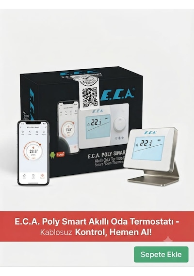 E.c.a. Poly Smart Akıllı Kablosuz Oda Termostatı