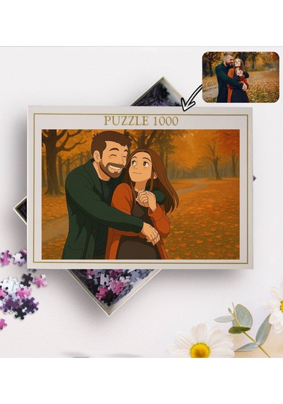 Bk Gift Kişiye Özel Ghibli Tarzı Çizim 1000 Parça Profesyonel Puzzle-1, 1000 Puzzle, Arkadaşa Hediye, Sevgiliye Hediye Kobitmeyencom33997 Bk Gift