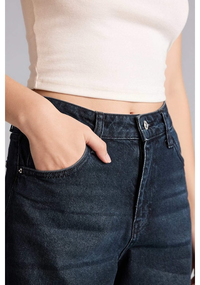Defacto Baggy Fıt Yüksek Bel Uzun Jean Pantolon E4662ax26spnm40 Siyah-nm40