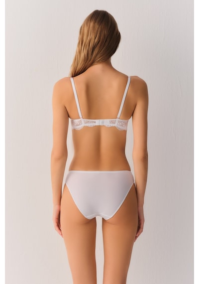 Suwen Lace Deluxe Dantelli Slip Külot Sw4053101 Beyaz