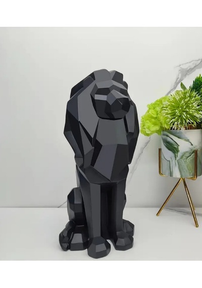 Hediyelik Dekoratif Aslan Figürü 15 Cm Doğal Malzemeli Modern Ev Ofis Masaüstü Aksesuarı