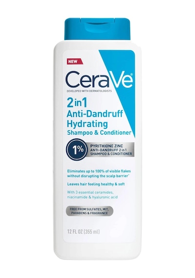 Cerave 2si 1 Arada Kepeğe Karşı Nemlendirici Şampuan + Saç Kremi 355ml Tüm Saçlar