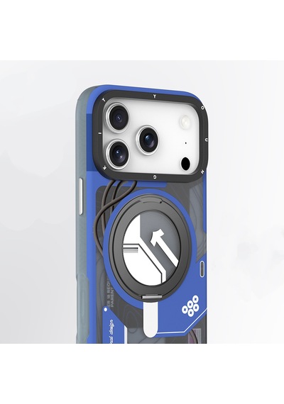 Apple Uyumlu iPhone 17 Pro Kılıf M-safe Şarj Özellikli Youngkit Starship Serisi Kapak Mavi Mavi