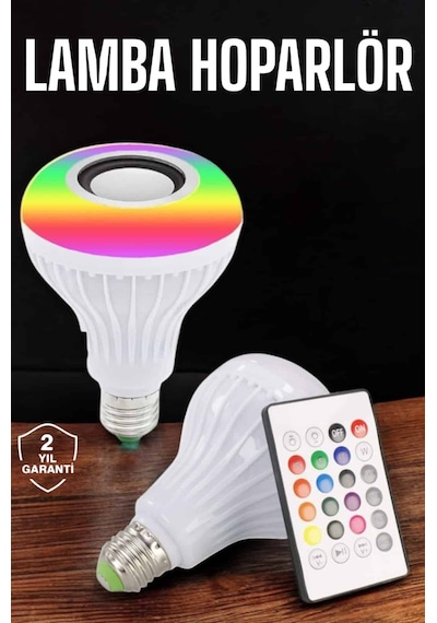 Kablosuz Bluetooth Hoparlör Led Lamba