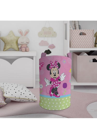 Mekta Home Bebek Ve Çocuk Odası Minnie Maus Desenli Oyuncak Sepeti Renkli Çok Renkli