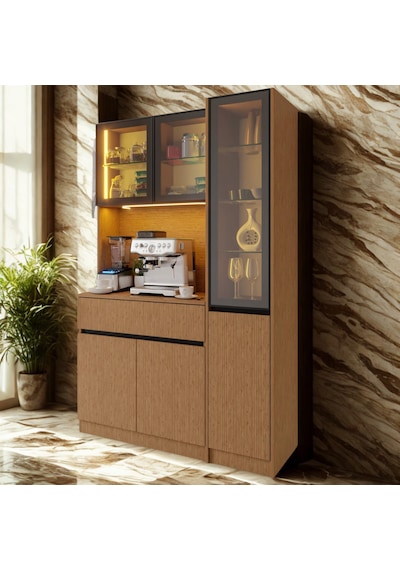 Nordıc Wood Led Li Kahve Köşesi Ünitesi Sağ Vitrinli Füme Cam Komple Mdf Modern Mutfak Kahverengi Nordıc Wood Led Li Kahve Köşesi Ünitesi Sağ Vitrinli Füme Cam Komple Mdf Modern Mutfak Kahverengi