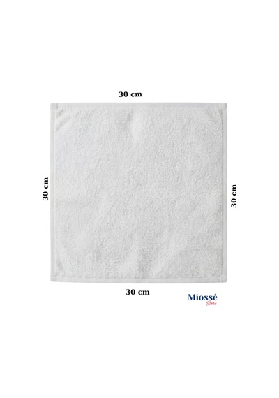 25 Adet - Miosse Store %100 Pamuk 30x30 Cm Tıraş, Manikür, Pedikür Ve Kuaför Havlusu - Bebek Havlusu Beyaz