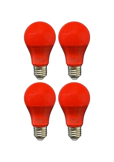 4 Adet Osaka 10w Kırmızı Işık E27 Duylu Kalın Duy Led Ampul