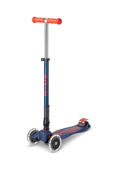 Maxi Micro Scooter Deluxe Foldable Led Navy
