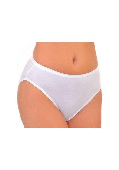 6 Adet İmer Kadın Modal Düz Bikini Külot 124 Beyaz