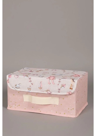 Tex Republic Baby Kapaklı Kutu - Bebek Odası Düzenleyici 30 X 22 X 15 Cm Pembe