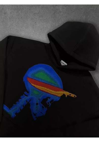 Startmore Unisex Utopia Saw Travis Scott Sweatshirt Hoodie Gri Siyah